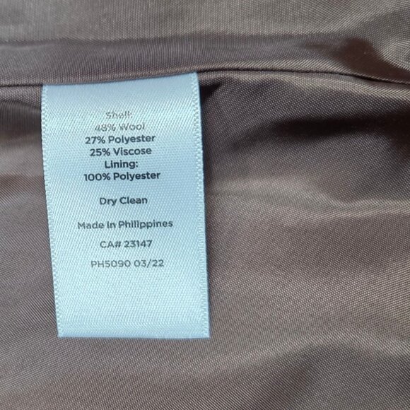 Talbots Blazer 8 Brown Classic Shetland Wool Blend Preppy Ofiice Jacket - Picture 4 of 12